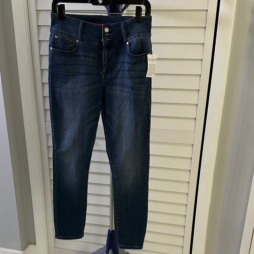 Guess Dark Blue Ankle Jeans